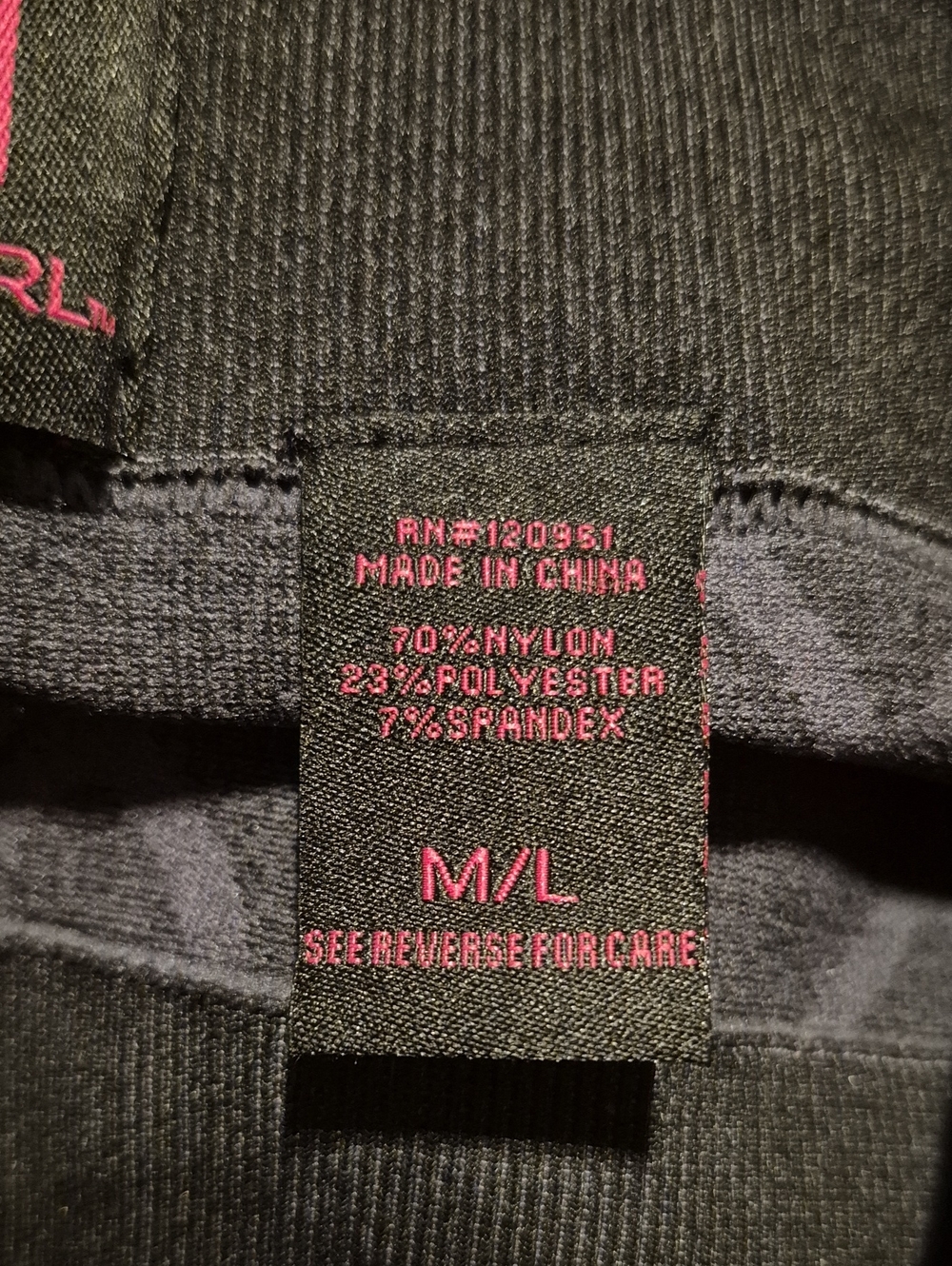 Material Girl Medium/large black & gray footless tights NWOT - Picture 7 of 7